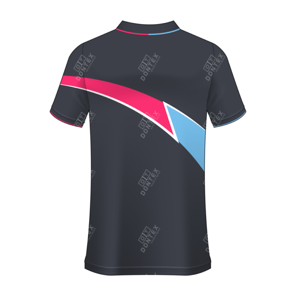 Single Stripe With Printed Design Men's Polo Shirt