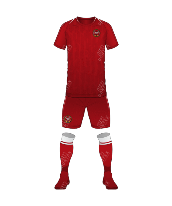 New Red Design Wit Modifying Color & Design Soccer Kit