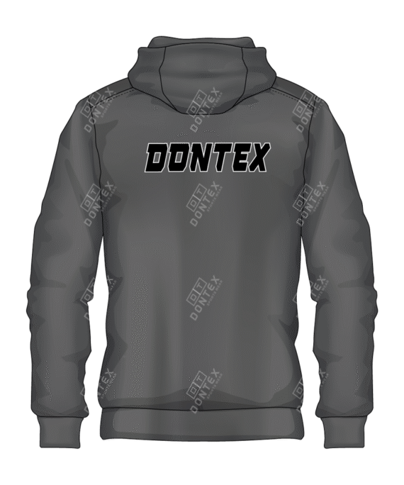 gray In Color Kangaroo Pocket Fleece Hoodie