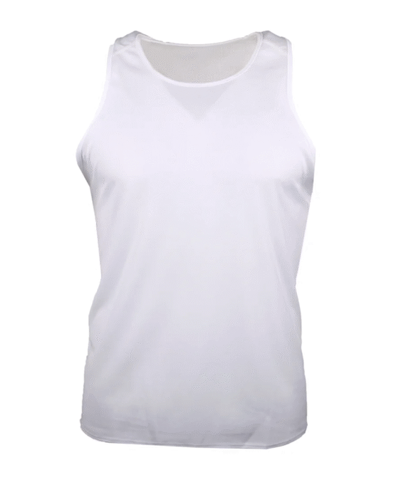 white In Color Tone Running Tank Top
