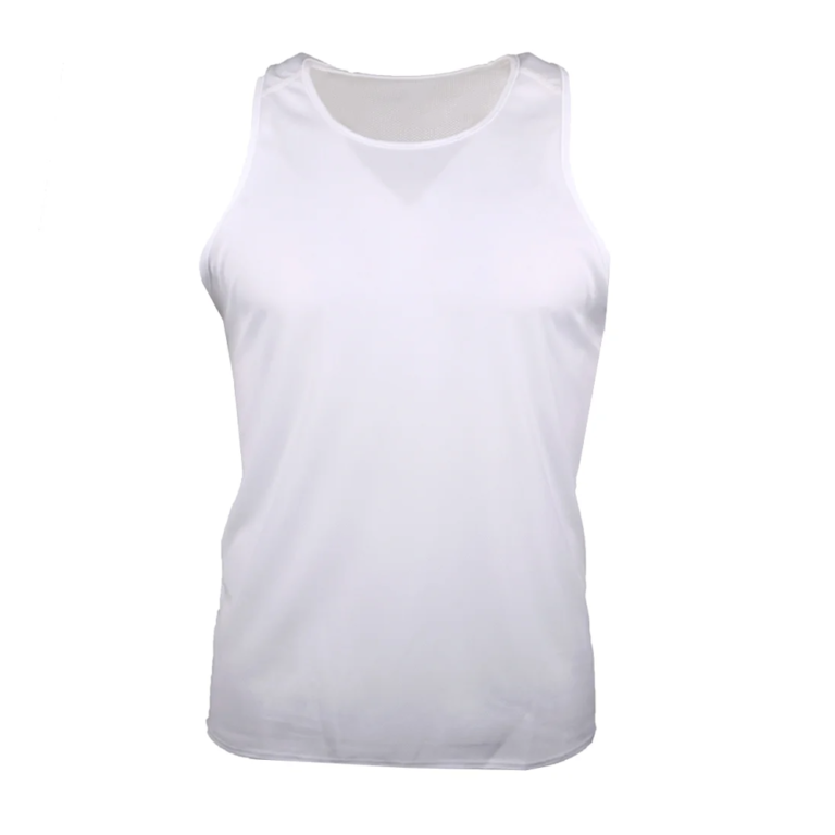 white In Color Tone Running Tank Top