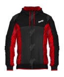 Black & Red Color Tone Fleece Hoodie