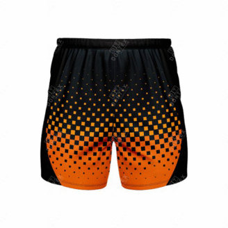 Men’s Performance Training Shorts – Orange Square Gradient