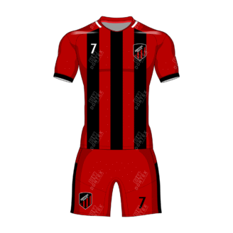 Dontex Crimson-Stripe Pro-Athletic Premier Sublimated Soccer Uniform