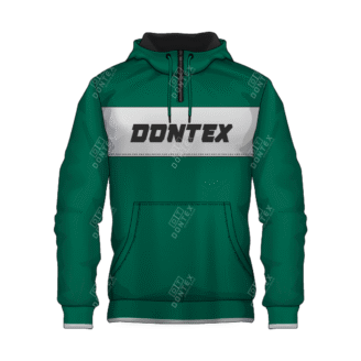 Dontex Emerald-Horizon Quarter-Zip Fleece Hoodie