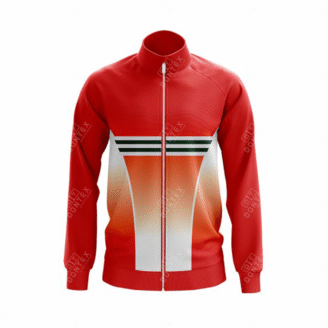 Red Sunrise Gradient Running Wear Track Jacket | Dontex Sportswear Elite