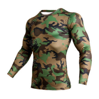 Desert Camouflage Printed Long Sleeve Rash Guard