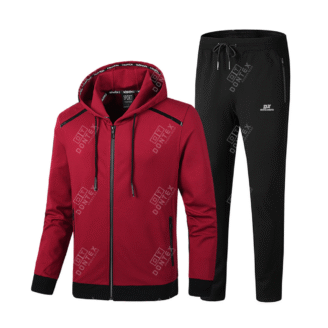 Dontex Crimson-Edge Full-Zip Hooded Tracksuit
